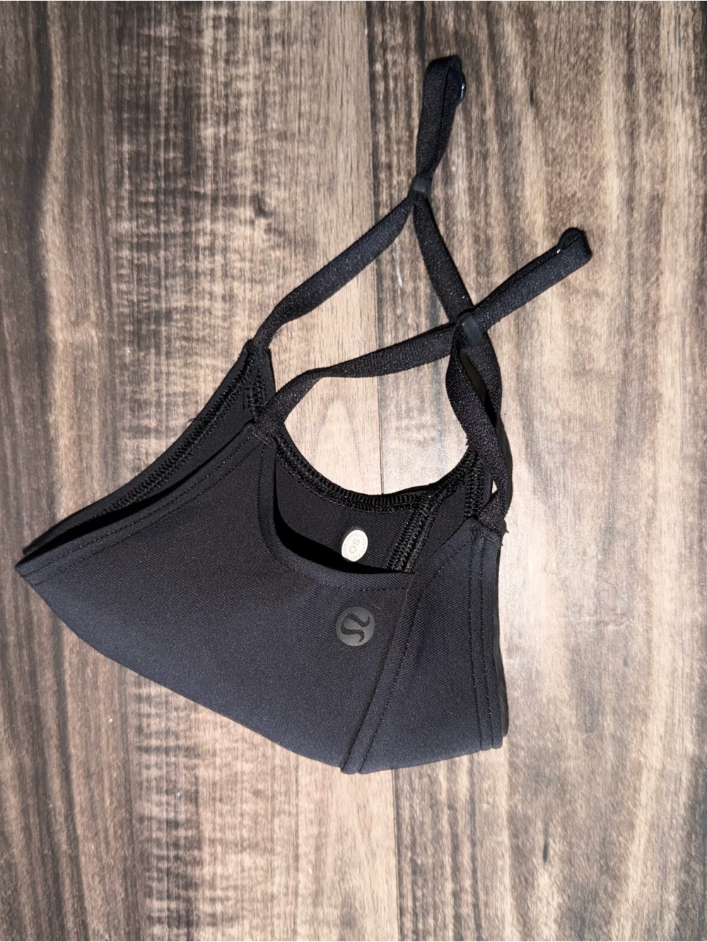 Women's Black Lululemon cloth face mask - Brand: